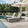 Martha Stewart Bedford Indoor-Outdoor Adjustable Patio Chaise Lounge Chair in Rattan Wicker with All-Weather Cushions - 2 of 4
