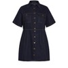 Women's Plus Size Liv Denim Dress - dark denim | CITY CHIC - 4 of 4