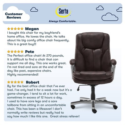 Executive High-Back Swivel Chair in Roasted Chestnut Leather
