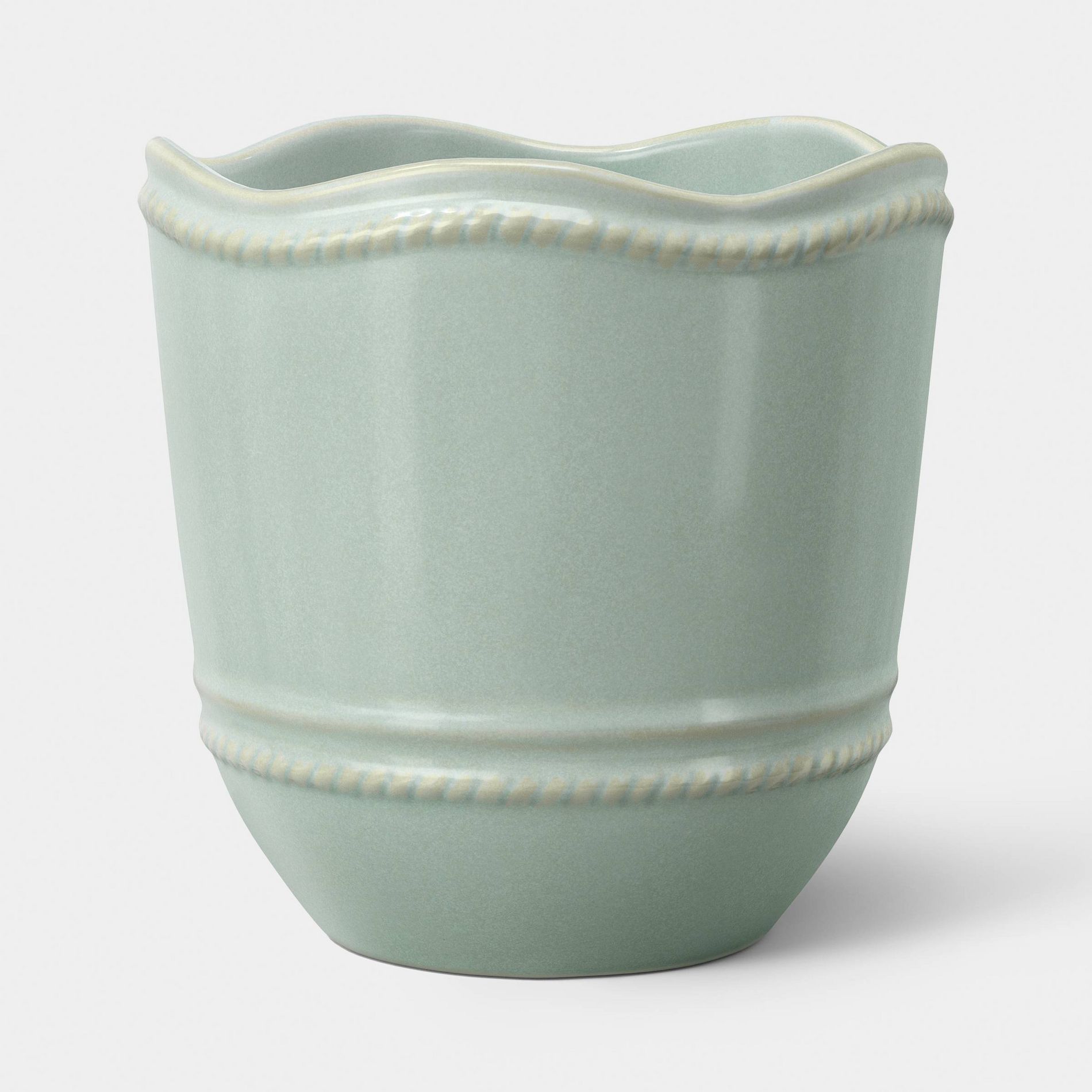 Ceramic Outdoor Planter Pot 8"x8" Blue - Threshold™ designed with Studio McGee
