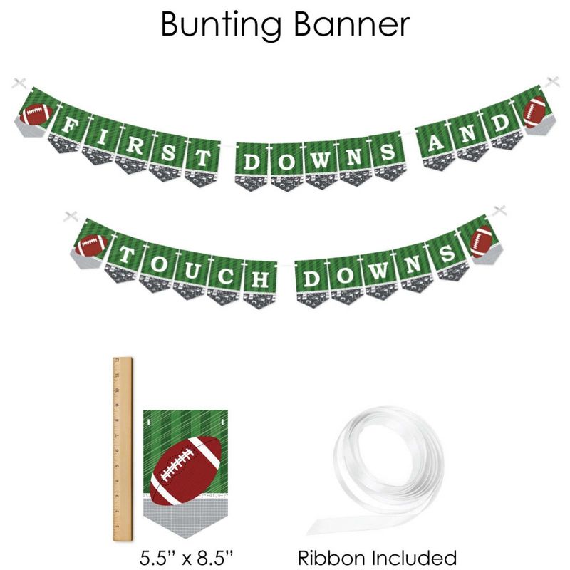 Big Dot of Happiness End Zone - Football - Baby Shower or Birthday Party Supplies - Banner Decoration Kit - Fundle Bundle, 3 of 9