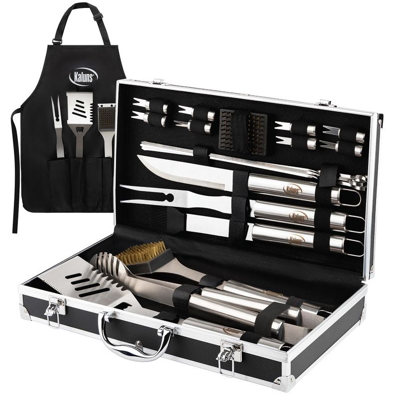 Kaluns Grill Set, 21 Piece Grilling Utensils Set, Stainless Steel, Strong and Durable Grill Tools, Dishwasher Safe, 1 of 9