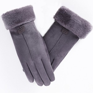 HTUTWOO Winter Gloves for Women, Fashion Warm Suede Outdoor Gloves, Touch Screen Texting Gloves for Running, Cycling and Driving - 1 of 4
