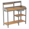 PAGED Outdoor Potting Bench, Wooden Potting Table with Cabinet and Spacious Surface for Backyard Garage, Workshop & Outdoor Use - 2 of 4