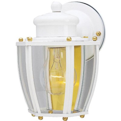 Westinghouse Semi-gloss Gold/white Switch Incandescent Wall Lantern ...