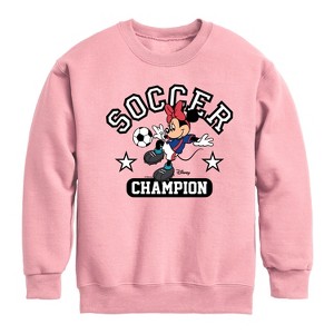 Boys' - Disney - Soccer Superstar Graphic Long Sleeve Fleece Sweatshirt - 1 of 4