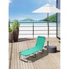 22"Foldable Outdoor Chaise Lounge Chair, 5-Level Reclining Camping Tanning Chair - 3 of 4