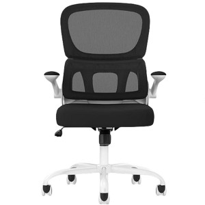 Infurnic Task and Office Chairs, Ergonomic Office Chair with Adjustable Lumbar Support and Armrests, for Home and Office, White, 25.59"*25"*40" - 1 of 4