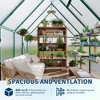 6X7FT Polycarbonate Greenhouse, Heavy Duty Aluminum Walk-In Greenhouses with Adjustable Roof Vent, Outdoor Plant Greenhouse for Garden - 3 of 4