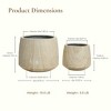 LuxenHome Set of 2 Concrete Planters Outdoor Indoor Plant Pots Textured Planter Garden Pots Set 15.5& 11" - 3 of 4