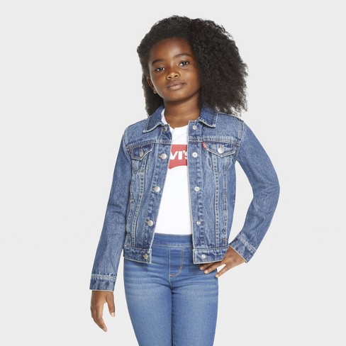 Levi's® Girls' Trucker Jeans Jacket - Dark Wash : Target