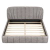 NicBex Queen Size Upholstered Platform Bed Frame with Thick Polyester Fabric Headboard,Wood Slats Support,No Box Spring Needed,Easy Assembly - 3 of 4