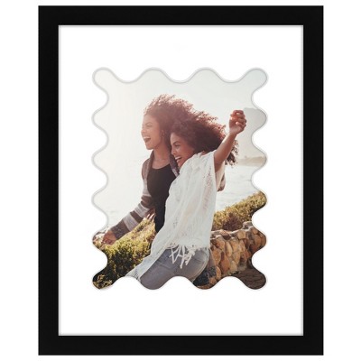 Americanflat 11x14 Picture Frame with Mat - Arch, Oval & Wavy Designs - Stylish Decor for Living Rooms, Dorms, Offices & More