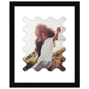 Americanflat 11x14 Picture Frame with Mat - Arch, Oval & Wavy Designs - Stylish Decor for Living Rooms, Dorms, Offices & More - 1 of 4