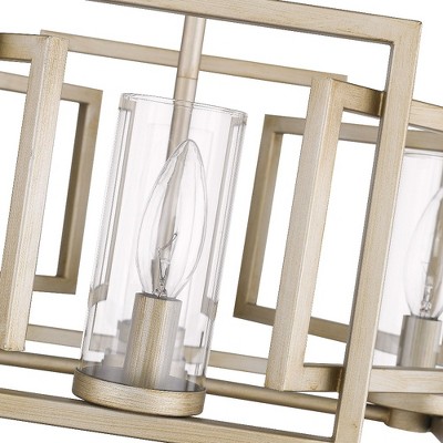 Marco 16" Gunmetal Bronze Pendant with Clear Glass Accents