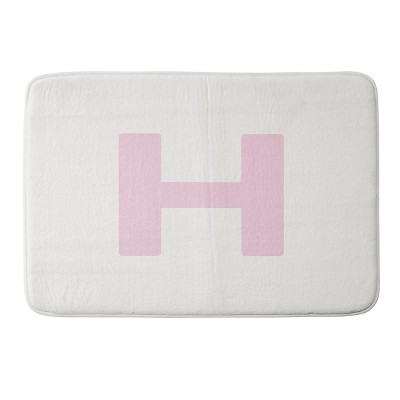 Deny Designs April Lane Art Block Monogram Memory Foam Bath Mat