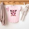Valentine Raccoon With Bubblegum - Flutter Sleeve Graphic T-Shirt - 3 of 4
