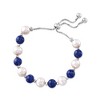 Ross-Simons Lapis and 8-9mm Cultured Pearl Bolo Bracelet in Sterling Silver Size - 3 of 4