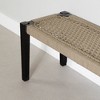 South Shore Hoya Wood Bench Beige/Black: Acacia Structure, Polypropylene Weave, 500 lb Capacity - 4 of 4