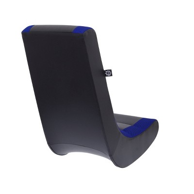 Black and Blue Faux Leather Video Rocker Gaming Chair