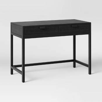 Minsmere Writing Desk with Drawers Black - Threshold™