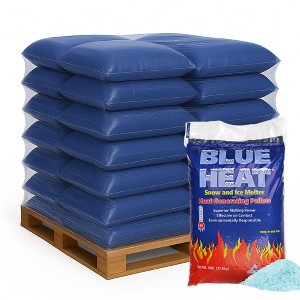 Blue Heat Ice Melt Pellets Deicer and Snow Removal for Driveway, 50 lb, 56 Pack - 1 of 4