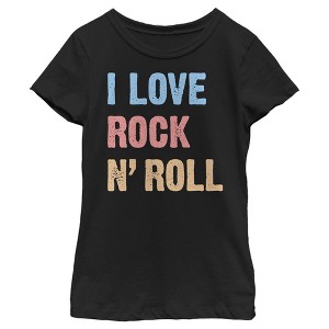 Girl's Lost Gods I Love Rock N' Roll T-Shirt - 1 of 4