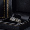 Jewelry Avalanche 8mm Gold & Black IP Honeycomb Inlay Tungsten Carbide Mens Wedding Band - 4 of 4