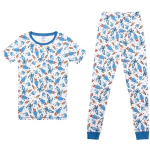 Prince of Sleep Pajamas for Boys Snug-Fit Cotton Boys PJ Set Short Sleeve Tee & Jogger Pant - 1 of 3