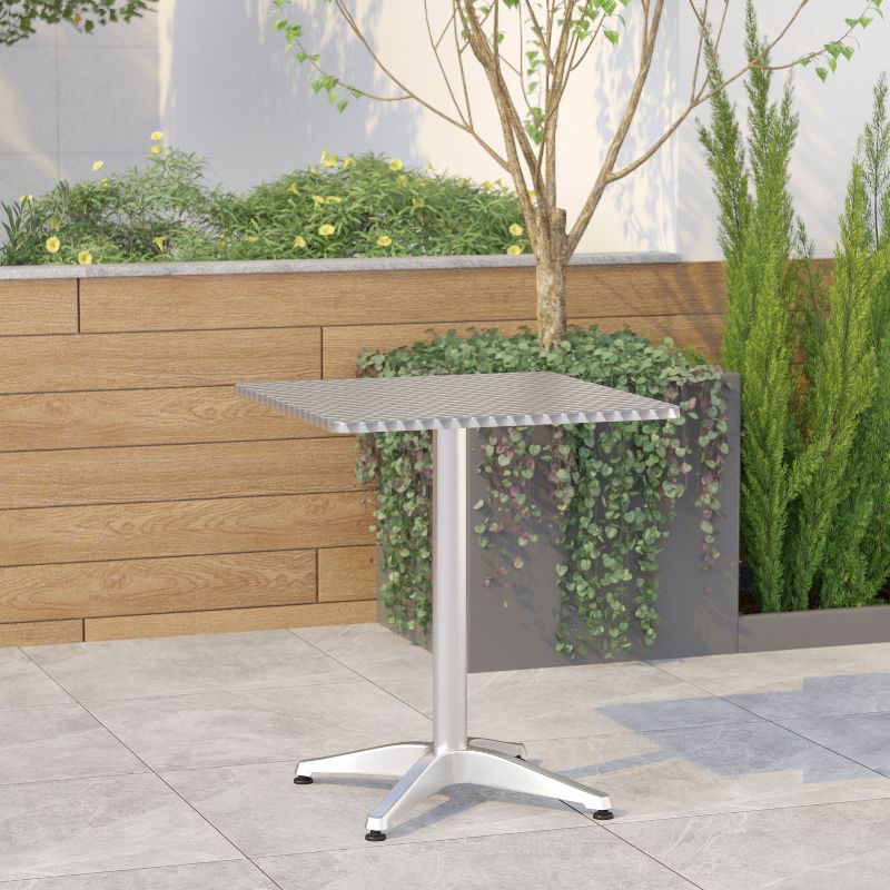 Emma and Oliver 23.5" Square Aluminum Indoor-Outdoor Table, 3 of 9