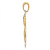 Black Bow Jewelry 14k Yellow Gold White Rhodium Boy with Hands In Pockets Pendant, 12mm - 2 of 4