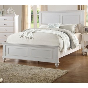 TiramisuBest White Eastern King Bedframe, 86x82x54 inches, 100 lbs - 1 of 4