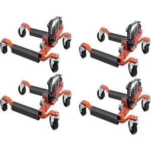 Acekool 4PCS Car Wheel Dolly Set, 1500 lbs Capacity Each, Hydraulic Tire Jack, 4" Swivel Casters, Fits 12" Tires, for Truck, RV, Trailer, Orange - 1 of 4