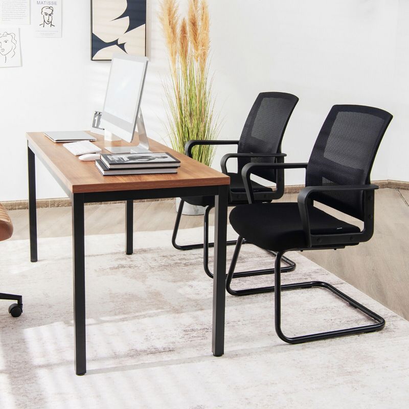 Tangkula Set of 12 Conference Chairs Mesh Reception Office Guest Chairs w/ Lumbar Support, 4 of 11