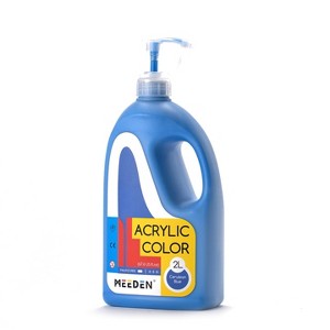 MEEDEN Cerulean Blue Acrylic Paint with Pump Lid, 1/2 Gallon (2L /67.6 oz.) Heavy-Body Non-Toxic Rich Pigment Color, Perfect for Art Class - 1 of 1