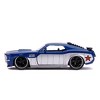 1970 Ford Mustang Boss Blue Metallic & Silver "Winter Soldier" "Avengers" "Marvel" Series 1/32 Diecast Model Car by Jada - 2 of 4