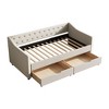 Twin Size Upholstered Daybed with Drawers for Bedroom, Apartment, or Guest Room - 3 of 4