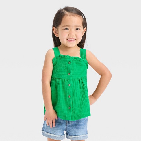Toddler Girls' Button-down Tank Top - & Target