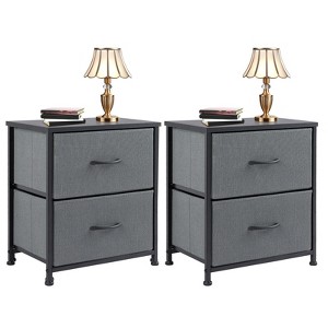 INFURNIC Vanity Tables Versatile 2 Pack Dresser Chest of Drawers, for Efficient Storage in Bedrooms and Living Areas, Gray, 17.7"*11.8"*20" - 1 of 4
