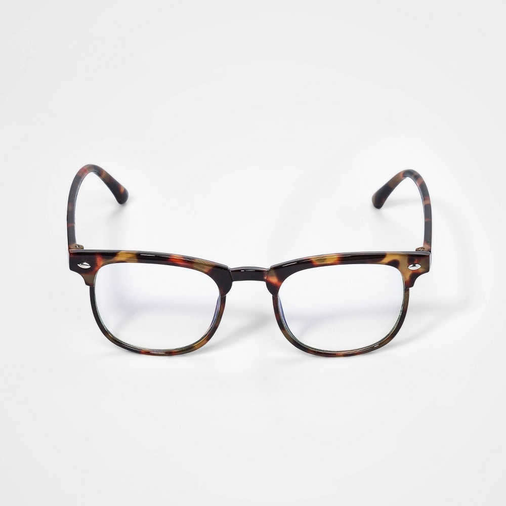 (( pack 10) Kids' Tortoise Shell Blue Light Square Filtering Glasses - Cat & Jack™ Brown