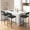 Bar Stools Set of 2, Kitchen Bar Stools with Footrest, 25.5 Inches Upholstered Bar Chairs with Back, 2 Counter Height Barstools - 4 of 4