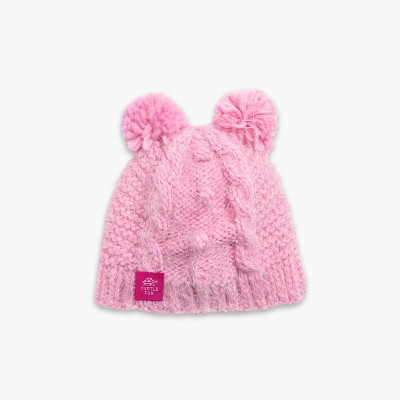 Turtle Fur Girls Fluff Balls Pom Pom Beanie