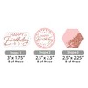 Big Dot of Happiness Pink Rose Gold Birthday - DIY Shaped Happy Birthday Party Cut-Outs - 24 Count - 2 of 4
