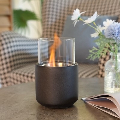 Dark Grey Concrete Tabletop Ethanol Fire Bowl