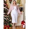 Agnes Orinda Women's Plus Size Trendy Faux Fur Warm Open Front Lightweight Cropped Shrugs - 3 of 4