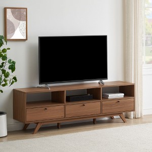 NicBex TV Stand for 80 Inch TV with 3 Hinged Faux Drawer Fronts,TV Entertanment Center with 3 Open Shelves,TV Console Table for Living Room - 1 of 4