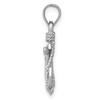 Black Bow Jewelry 14k Yellow, White or Rose Gold Small Mariner Crucifix Pendant, 11x22mm - 2 of 4