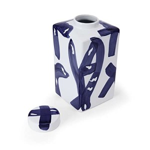 Mikasa Blue & White Ceramic Ginger Jar, 6"x11" - 1 of 4