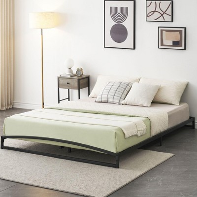 Garvee 6" Metal Bed Frame, Low Profile Platform w/Steel Slats, No Box Spring Needed, Easy Assembly, Black