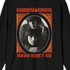 Sonny & Cher Baby Don't Go Crew Neck Long Sleeve Black Adult Tee-Medium - 2 of 3